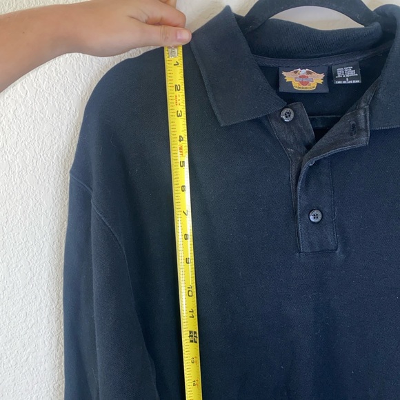 🎱Men’s Black Harley-Davidson Cycles quarter button up long sleeve! - Picture 6 of 11